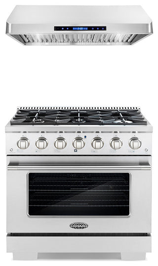2-Piece Kitchen, 36" Gas Range and 36" Under Cabinet Range Hood