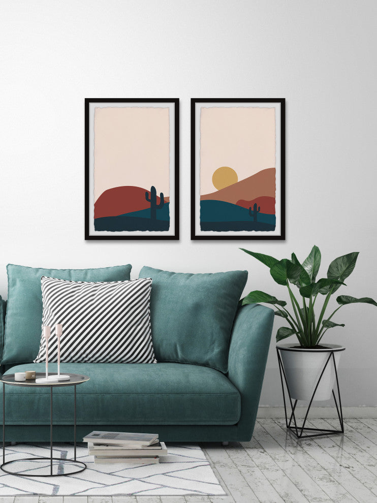 Moonrise in Catalina Diptych, 2-Piece Set, 30x45 Panels