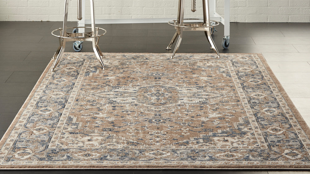 Nourison Concerto 6' x 9' Beige/Grey Farmhouse Indoor Area Rug