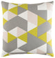 Surya Trudy TRUD-7147 18"x18" Pillow Kit, Medium Gray/Lime/Ivory