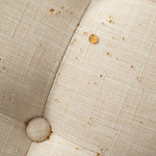 36" Wide Tufted Round Cocktail Ottoman With Storage, Linen