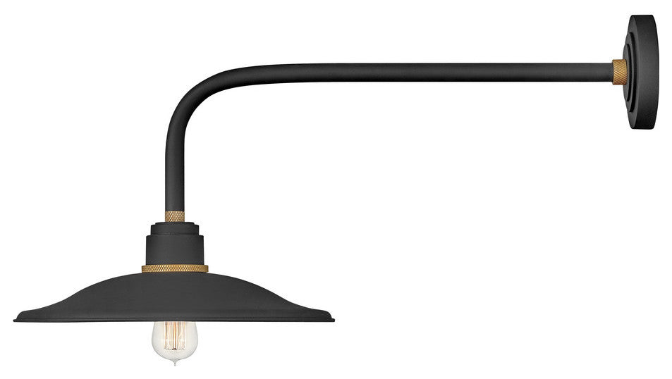 Hinkley Foundry 1-Light Outdoor Wall Mount Lantern, Textured Black