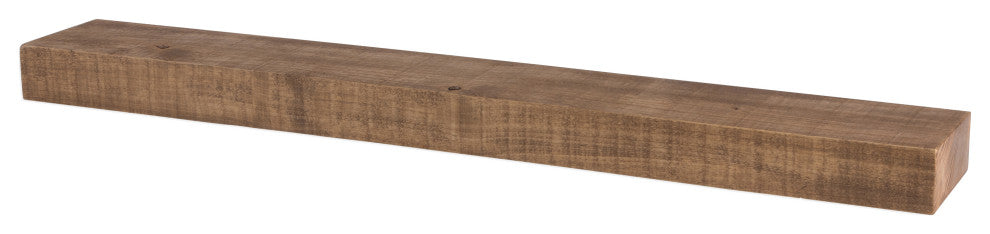 Solid Timber Floating Mantel Shelf, Aged Oak, 60"