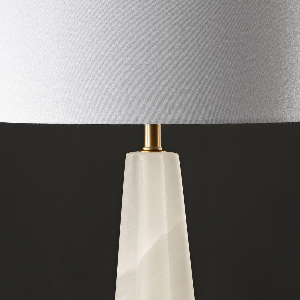 Safavieh Couture Aaron Alabaster Table Lamp White/Gold