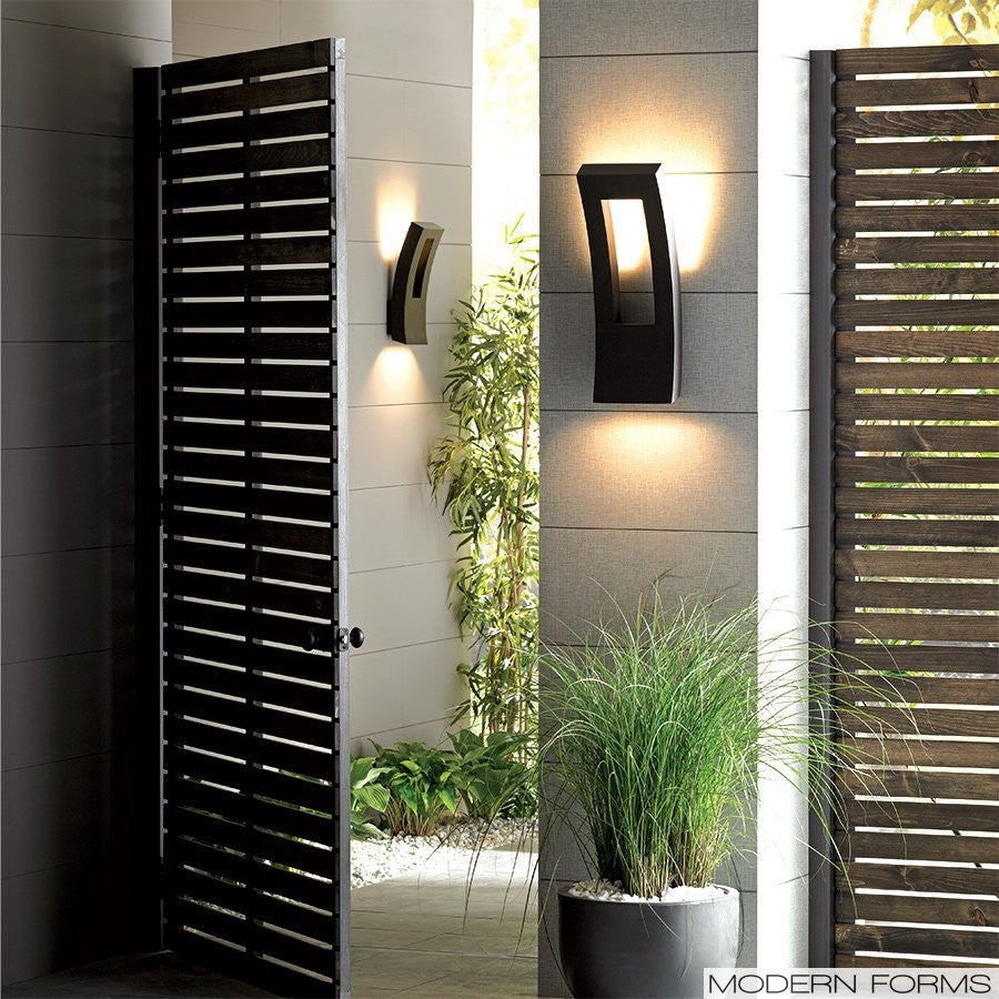 Modern Forms Dawn LED Wall Light, Graphite, 23"
