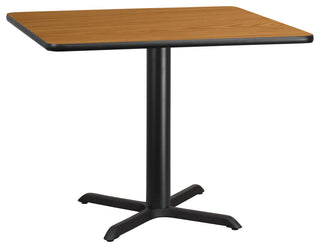 42'' Square Natural Laminate Table Top with 33'' x 33'' Table Height Base