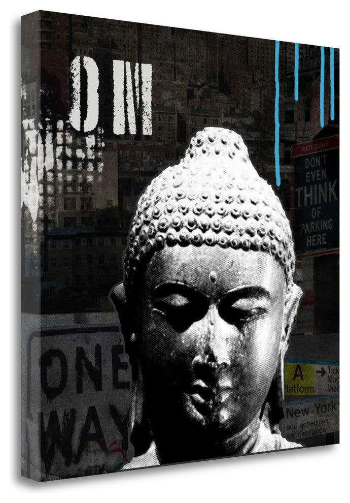 "Urban Buddha I" By Linda Woods, Giclee Print on Gallery Wrap Canvas