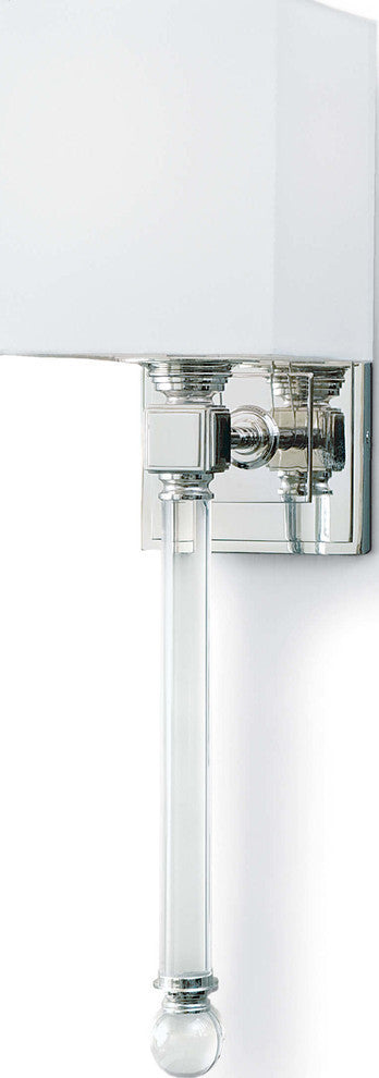 Crystal Tail Sconce, Polished Nickel