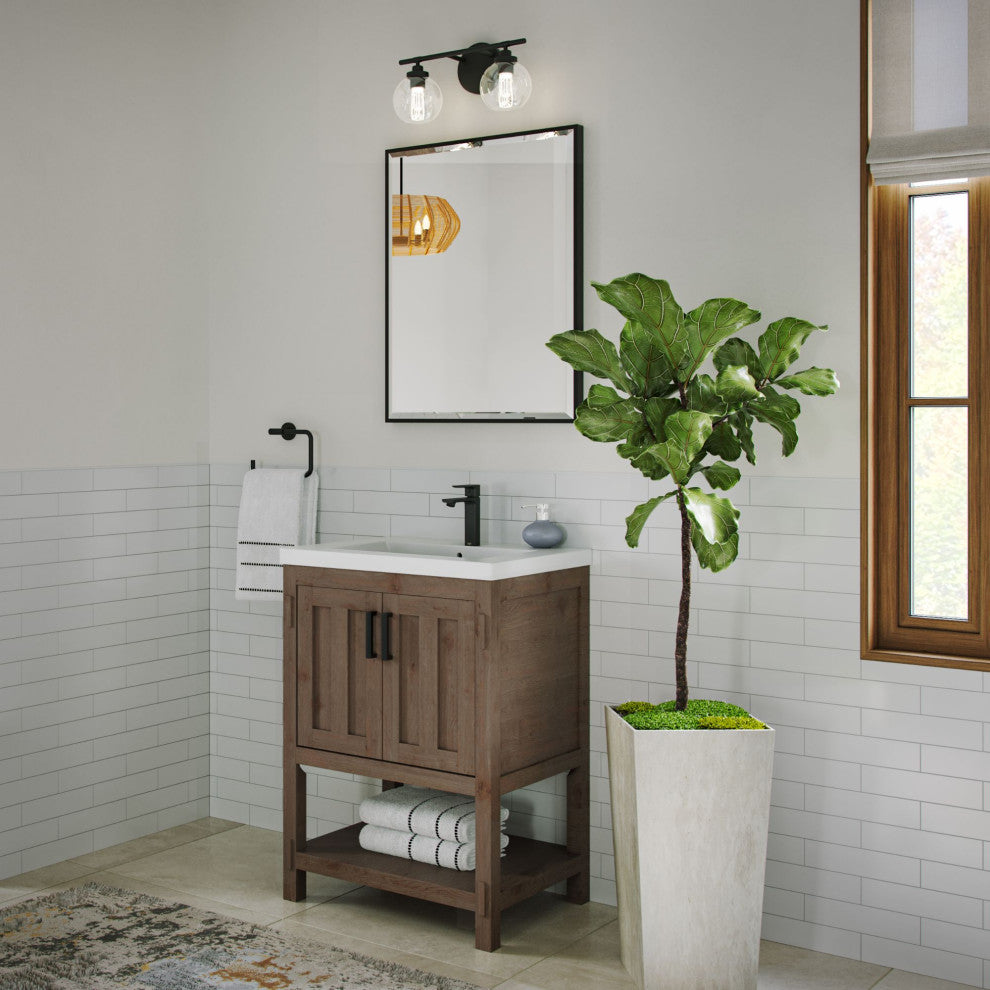 The Betsy Bathroom Vanity, Brown, 24", Single Sink, Freestanding