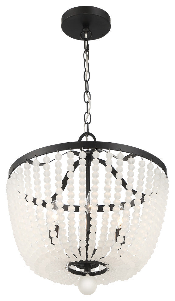 Rylee Four Light Chandelier in Matte Black