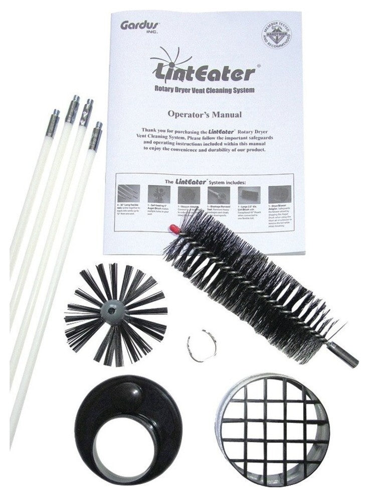 LintEater RLE202 Rotary Dryer Vent Cleaning System, 10-Piece