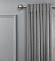 Linen Avenue Ball Single Curtain Rod Set,48 to 86-Inch,Brushed Nickel