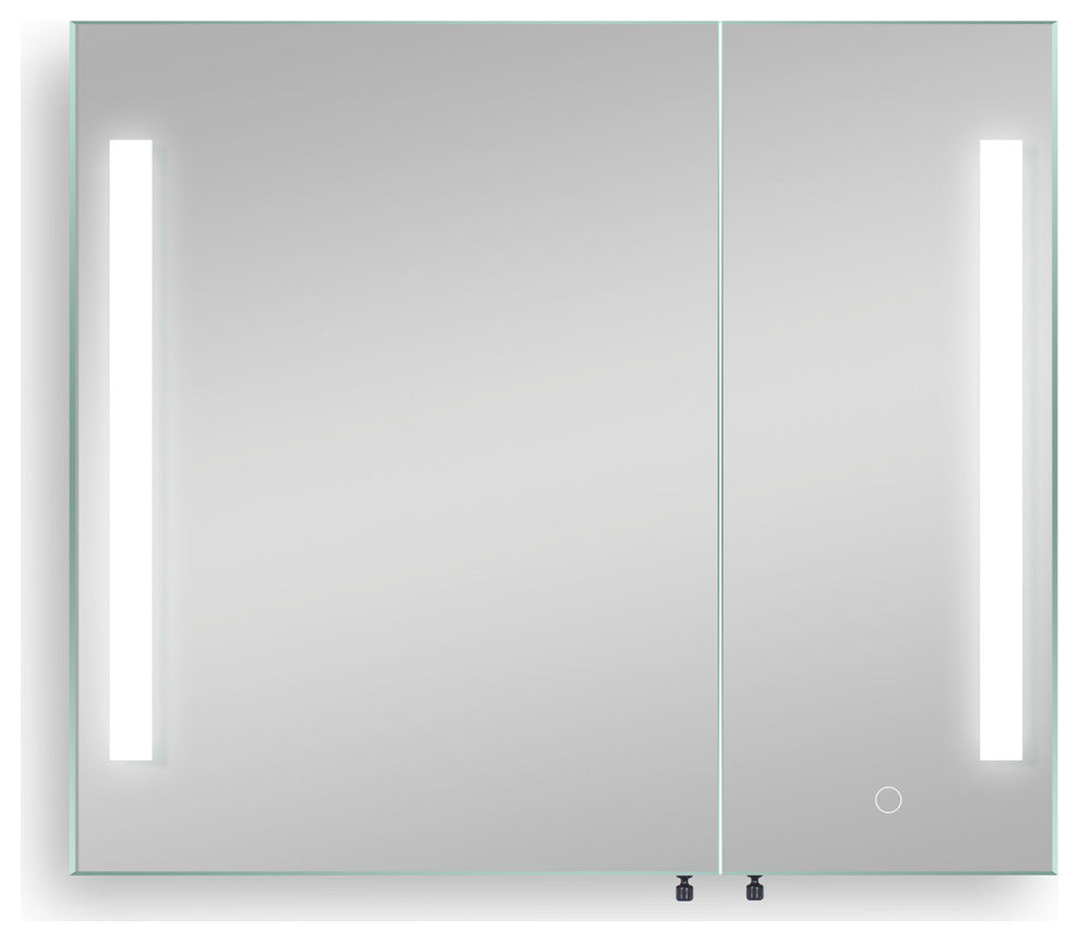 30" x 26" Frameless Surface Mount Medicine Cabinet with Mirror and LED lights