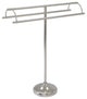Free Standing Double Arm Towel Holder, Satin Nickel