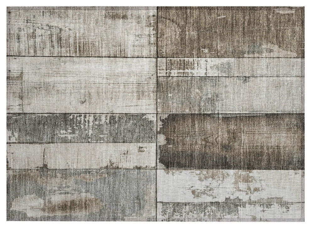 Machine Washable Indoor/Outdoor Chantille ACN1877 Taupe 1'8" x 2'6" Rug
