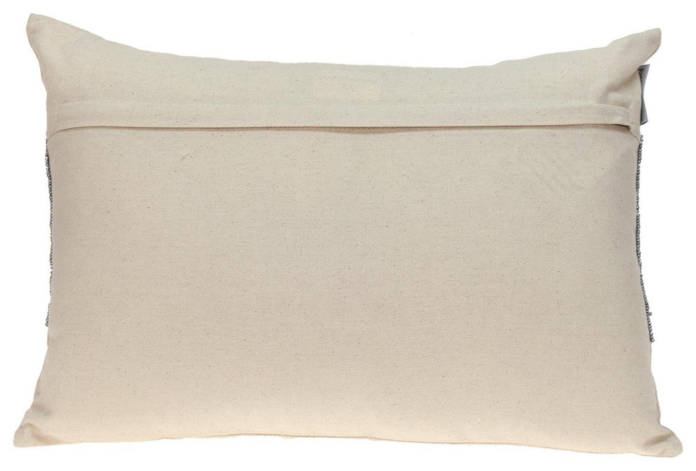 Parkland Collection Misty Beige Throw Pillow, Rectangle, Beige/Silver