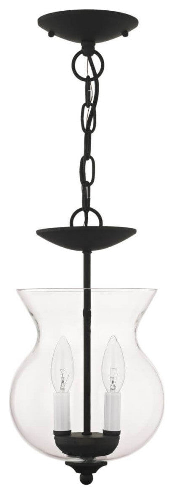 Livex Heritage 2 Light 8" Lantern, Black