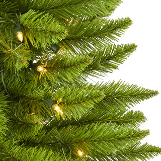3' Providence Pine Faux Xmas Tree, Metal Planter W/ Lights & Bendable Branches