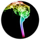 Isolated Abstract Smoke On Black, Abstract Disc Metal Wall Art, 11"