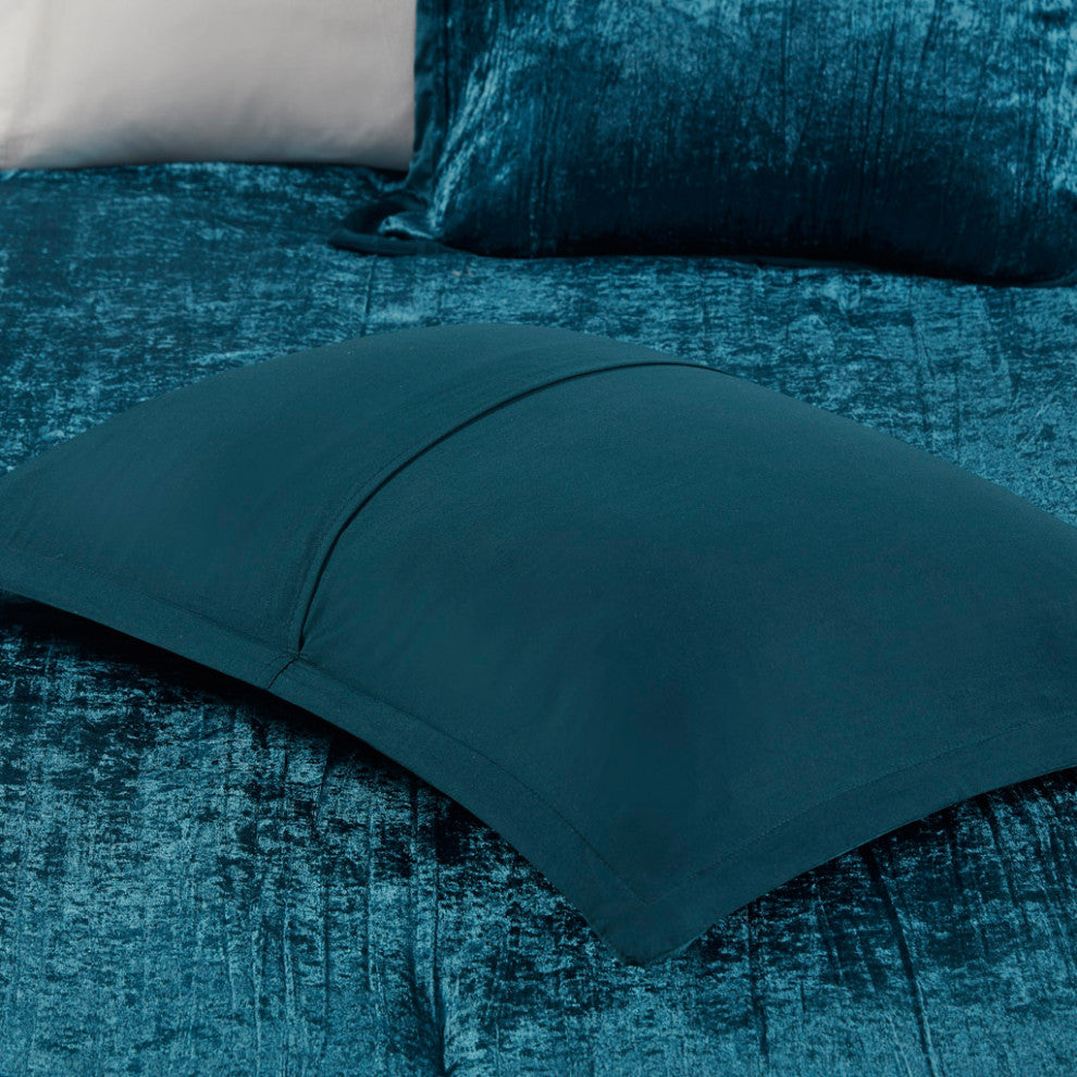 Madison Park Lee 5 Piece Crinkle Velvet Comforter Set