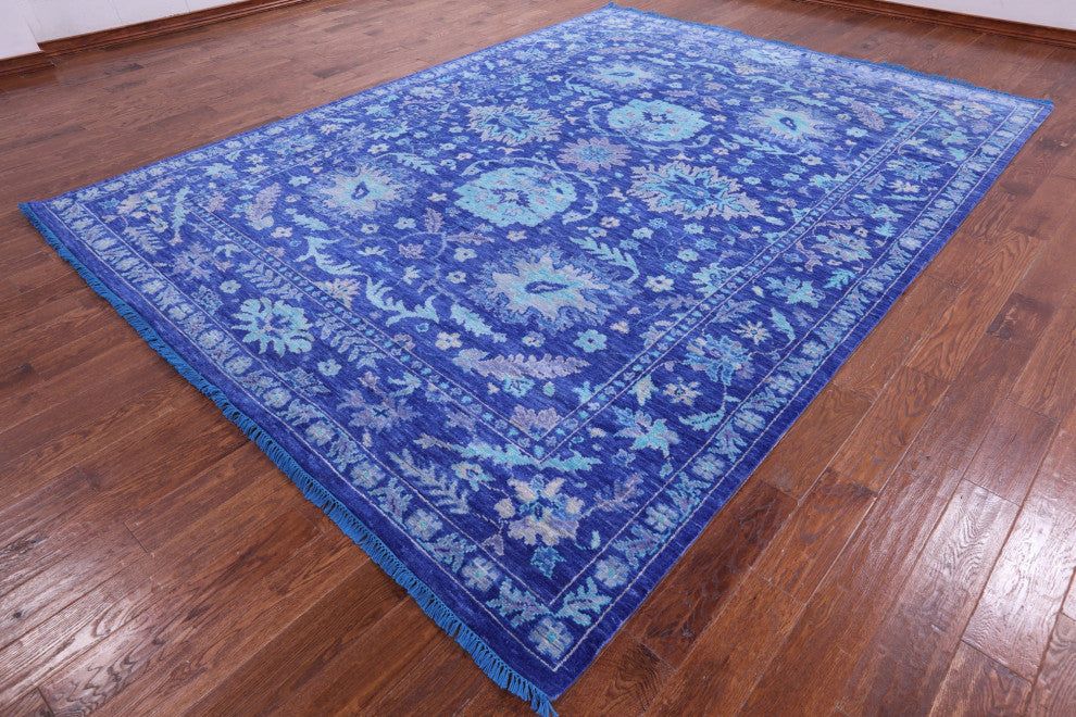 Turkish Oushak Handmade Wool Rug 8' 11" X 12' 1" - Q13315