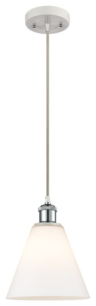 Innovations 516-1P-WPC-GBC-81 1-Light Mini Pendant, White, Polished Chrome