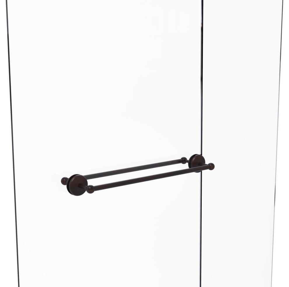 Monte Carlo 24" Back to Back Shower Door Towel Bar, Venetian Bronze