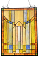CHLOE Lighting Kinsey Tiffany Misssion Design Window Panel 18"x25"