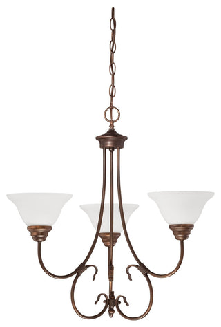 3 Light 25 in. Rubbed Bronze Chandelier