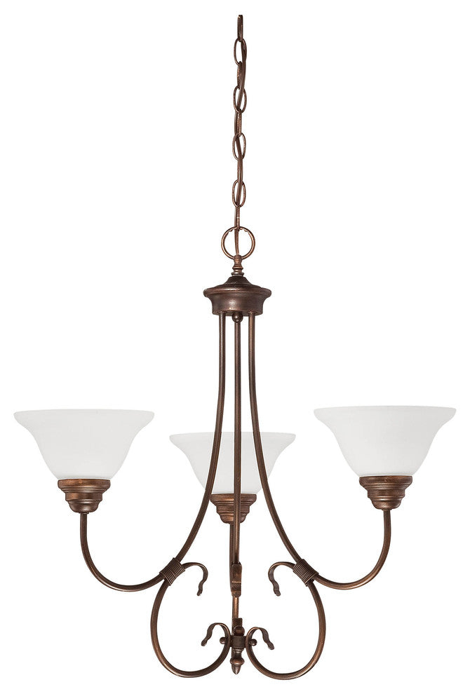 3 Light 25 in. Rubbed Bronze Chandelier
