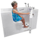 Ella Wheelchair Transfer 30"x52" Acrylic Soaking Walk-In Bathtub, Dual Drain