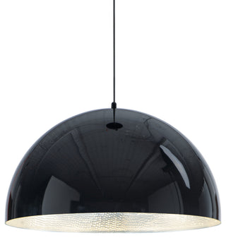 ET2 E24906 Hemisphere 31"W LED Pendant - Gloss Black / Aluminum