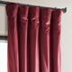 Heritage Plush Velvet Curtain Single Panel, Cinema Red, 50"x108"