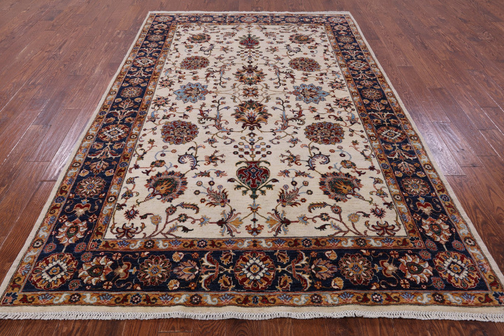 Persian Tabriz Hand-Knotted Wool Rug 6' 10" X 10' 2" Q9997