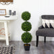 3' Boxwood Triple Ball Topiary Artificial Tree, Indoor/Outdoor