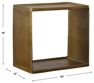 Derwent Side Table, Antique Brass