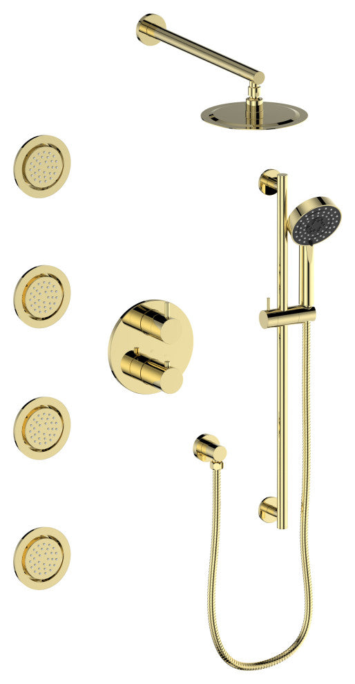 ZLINE Shower System, Polished Gold, EMBY-SHS-T3-PG