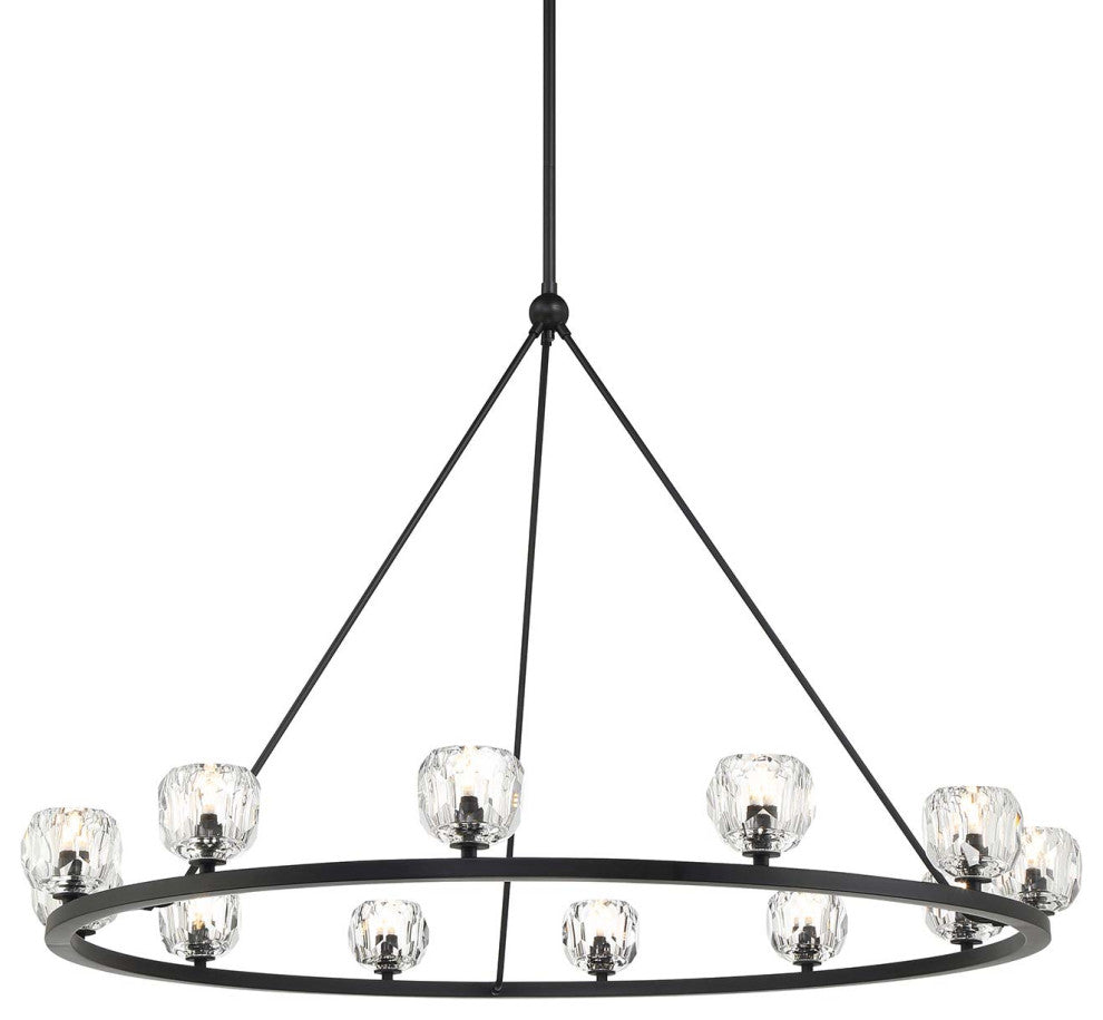 Crystorama Lighting Group ARA-10266 Aragon 12 Light 48"W LED - Matte Black