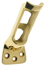 Genuine Solid Brass Flag Pole Holder for 1" Diameter Pole, Polished Brass