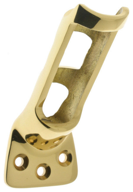 Genuine Solid Brass Flag Pole Holder for 1" Diameter Pole, Polished Brass