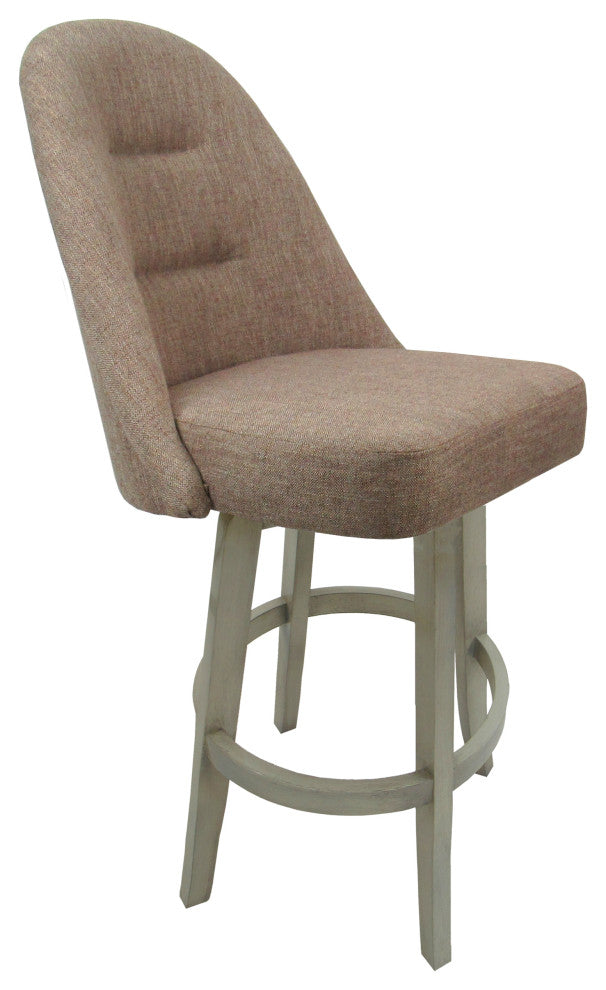 Swivel Counter 26" 30" Extra Tall 34" Wood Bar Stool M-235 Vivian Base, Beige