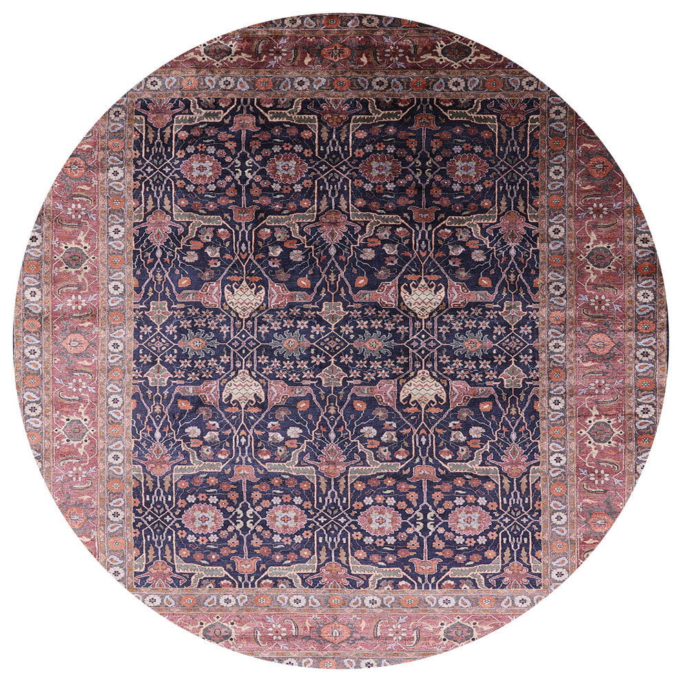 Ahgly Company Indoor Round Mid-Century Modern Area Rugs, 4' Round