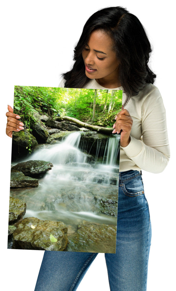 Pixley Falls 2 Landscape Photo, Waterfall Unframed Wall Art Print, 12" X 18"