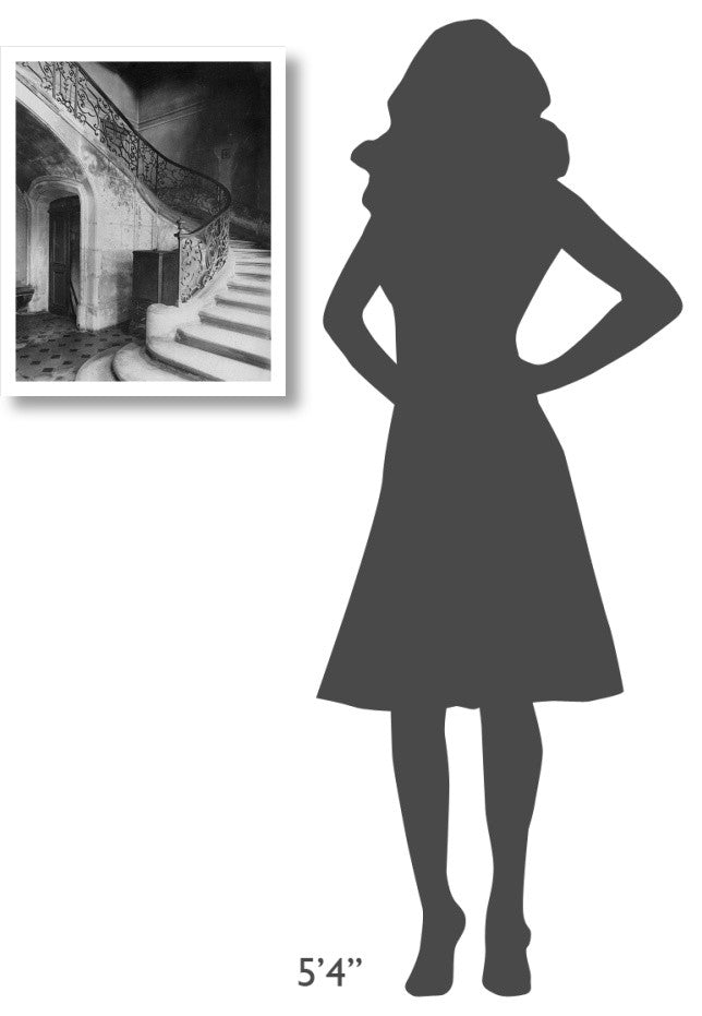 "Paris, Staircase, Hotel de Brinvilliers, rue Charles V" Paper Art, 20"x24"