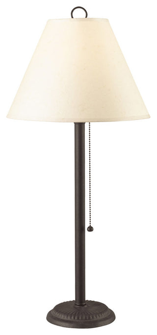 75W Candlestick Table Lamp With Pull Chain Switch, Black/Rust Finish