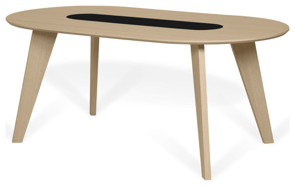 Modern Oak Dining Table, Round Corners