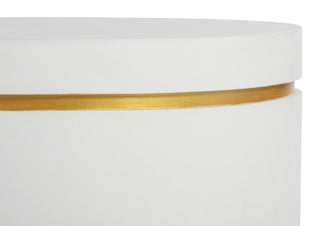 Serendipity Ring Accent Table Set, Ivory White/Gold Ring