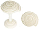 Snail Drapery Holdback Medallion, Ivory