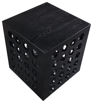 Kinsley Oak Veneer End Table, Black