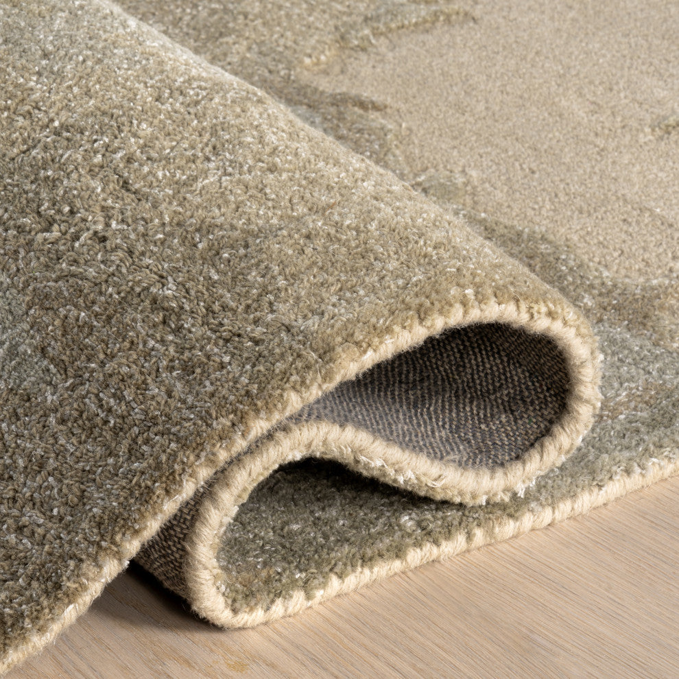 Siwalik Wool Area Rug, Beige 9'x12'